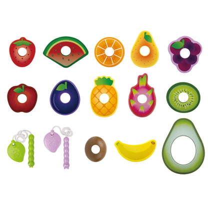 Hape: Caterpillar Fruit Feast Set - 14pc Wooden Stringing Toy