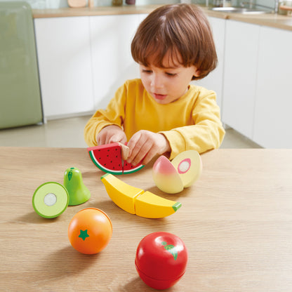 Hape: Fruit Set - 7pc, Wooden Food Play Set, Kids Age 3+