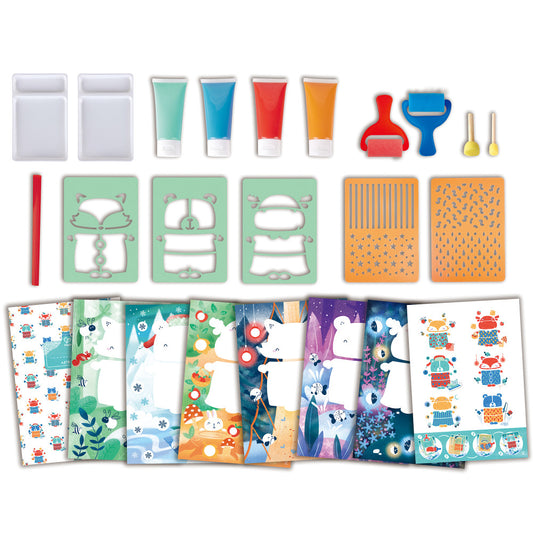 Hape: Sponge Painting Fun - 24pcs, 6 Activities Art Set