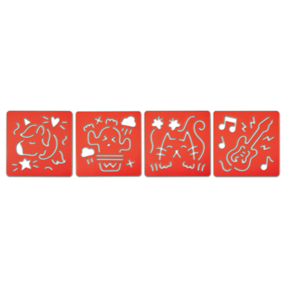 Hape: Chalks & Stencils Art - 22pcs, Activity Art Kit