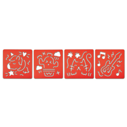 Hape: Chalks & Stencils Art - 22pcs, Activity Art Kit