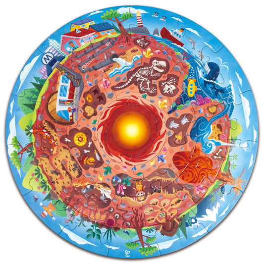 Hape: Underground World Puzzle - 36pcs, Circle Puzzle