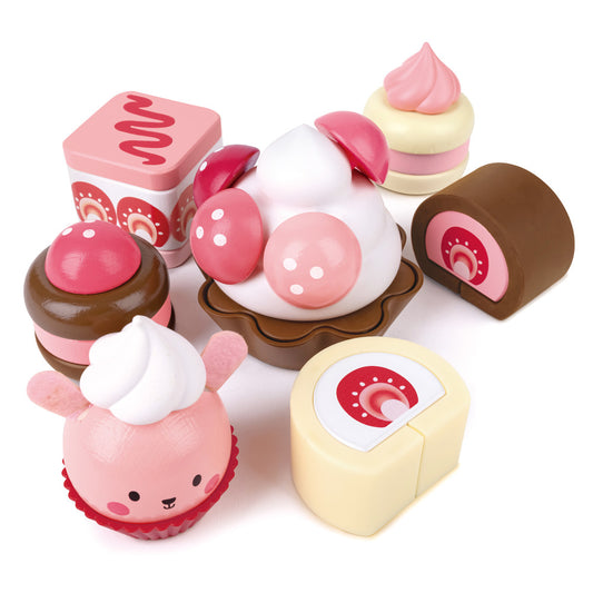 Hape: Strawberry Dessert Set - Pink Cute Food Toy