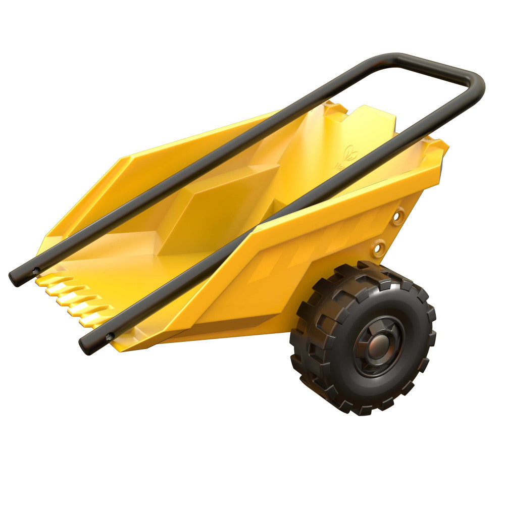 Hape: Construction Sand Toy Dumper Set - 5pc Beach & Sand Toy Set, Bulldozer, Digger Bucket, Safety Cone, Indicator & Cart, Outdoor Playset, Kids Age 3+