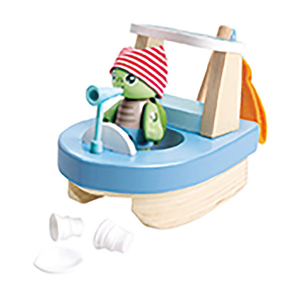 Hape: Ocean Rescue Playset - 47pc Wooden 2 Level Doll House w/ Slide