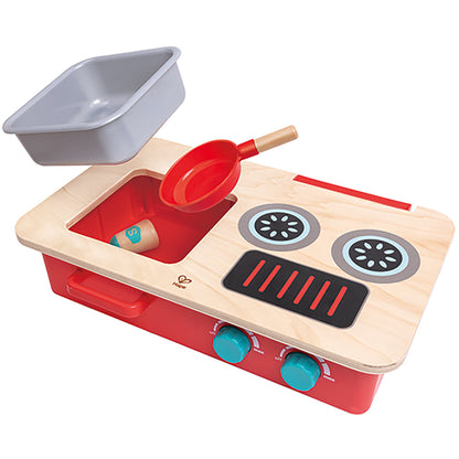 Hape: Cook & Create Countertop Kitchen Playset - Wooden Sounds Toy