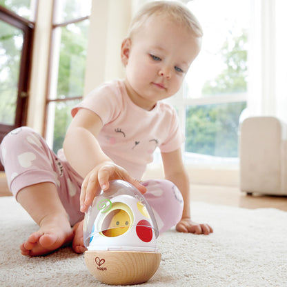 Hape: Wobble Wonder Stacker - Nesting Chicken & Egg Shell Toy