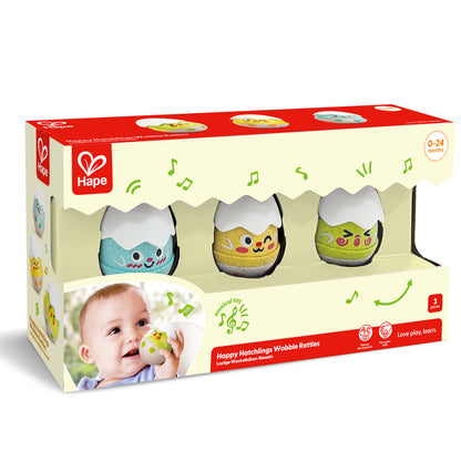 Happy Hatchlings Wobble Rattles - 3pc, Toddler Ages 0mo+