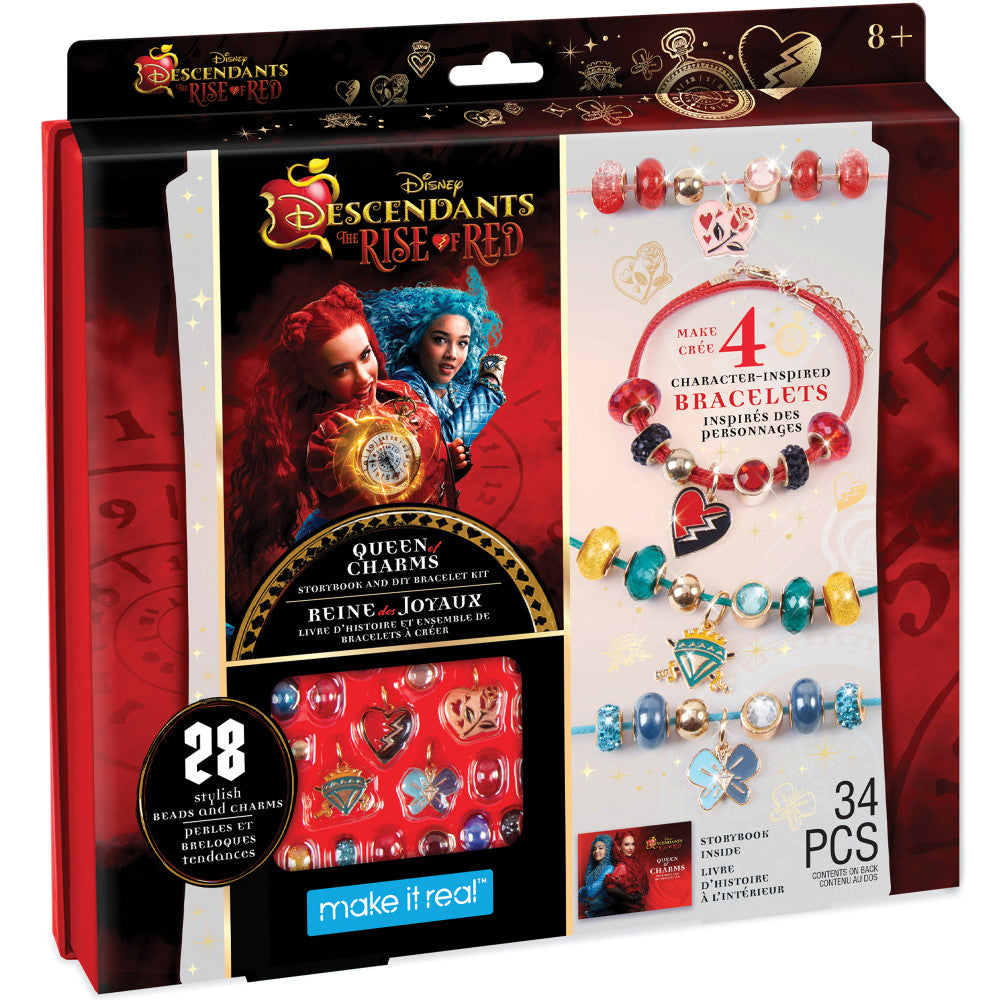 Make It Real: Descendants 4 Rise Of Red - Queen Of Charms - 34pc DIY Jewelry Kit