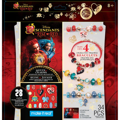 Make It Real: Descendants 4 Rise Of Red - Queen Of Charms - 34pc DIY Jewelry Kit