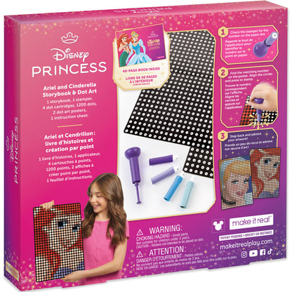 Make It Real: Disney Stamp To Reveal Ariel & Cinderella Storybook & Dot Art