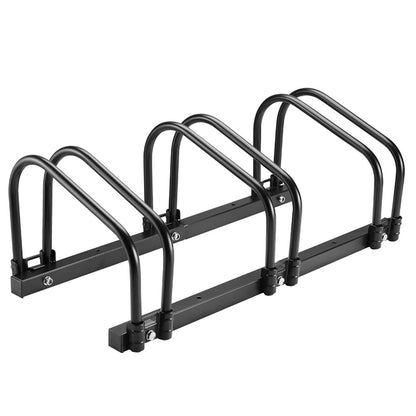 Trimate Bicycle Floor Parking Rack Stand for 3 Bicycles, Indoor Home Garage Storage