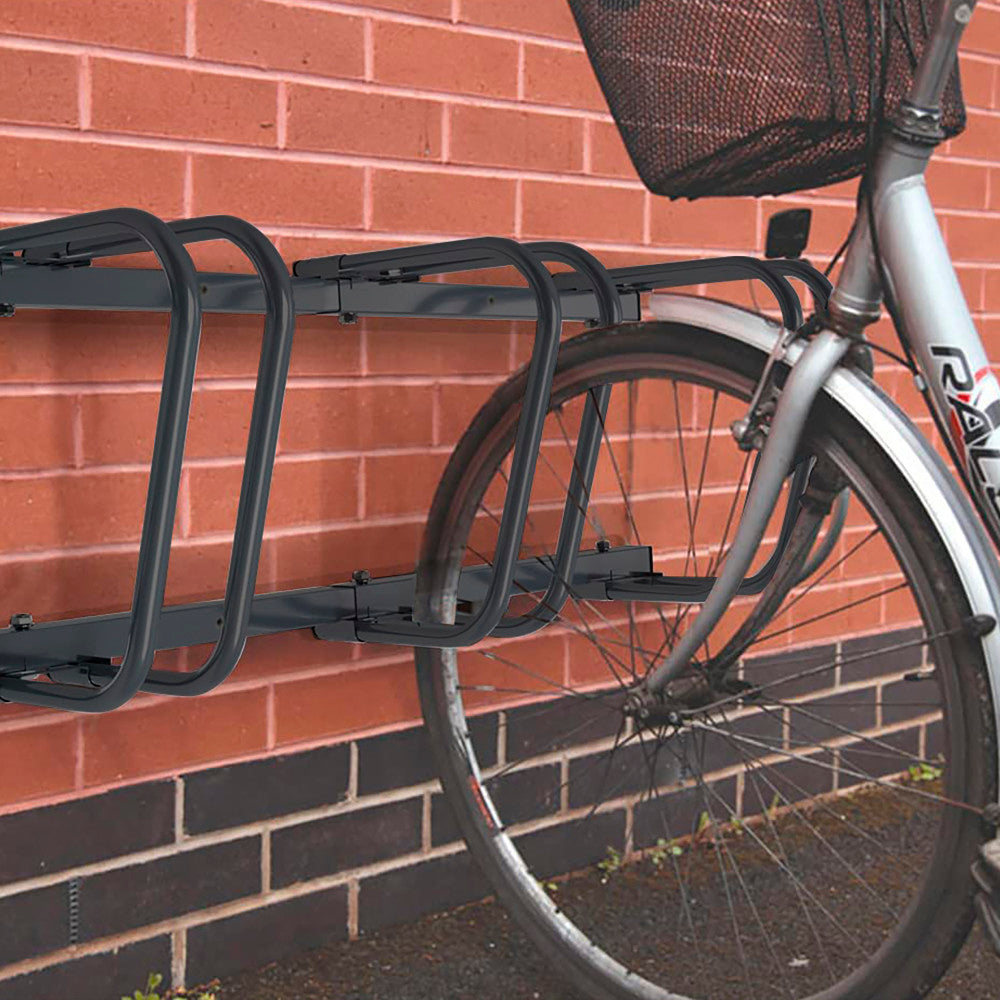 Trimate Bicycle Floor Parking Rack Stand for 4 Bicycles, Indoor Home Garage Storage