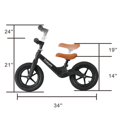 Boys 12 inch Trimate Toddler Balance Sport Bike, Black - No Pedal Bike for 3-5 Year Olds
