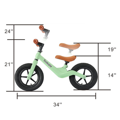 Trimate Toddler Balance Bike, Green - No Pedal Sport Bike for 3-5 Year Old