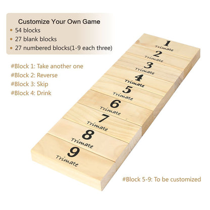 Trimate: Tumbling Tower Large 21.25" - Double-Sanded Smooth Natural Wood