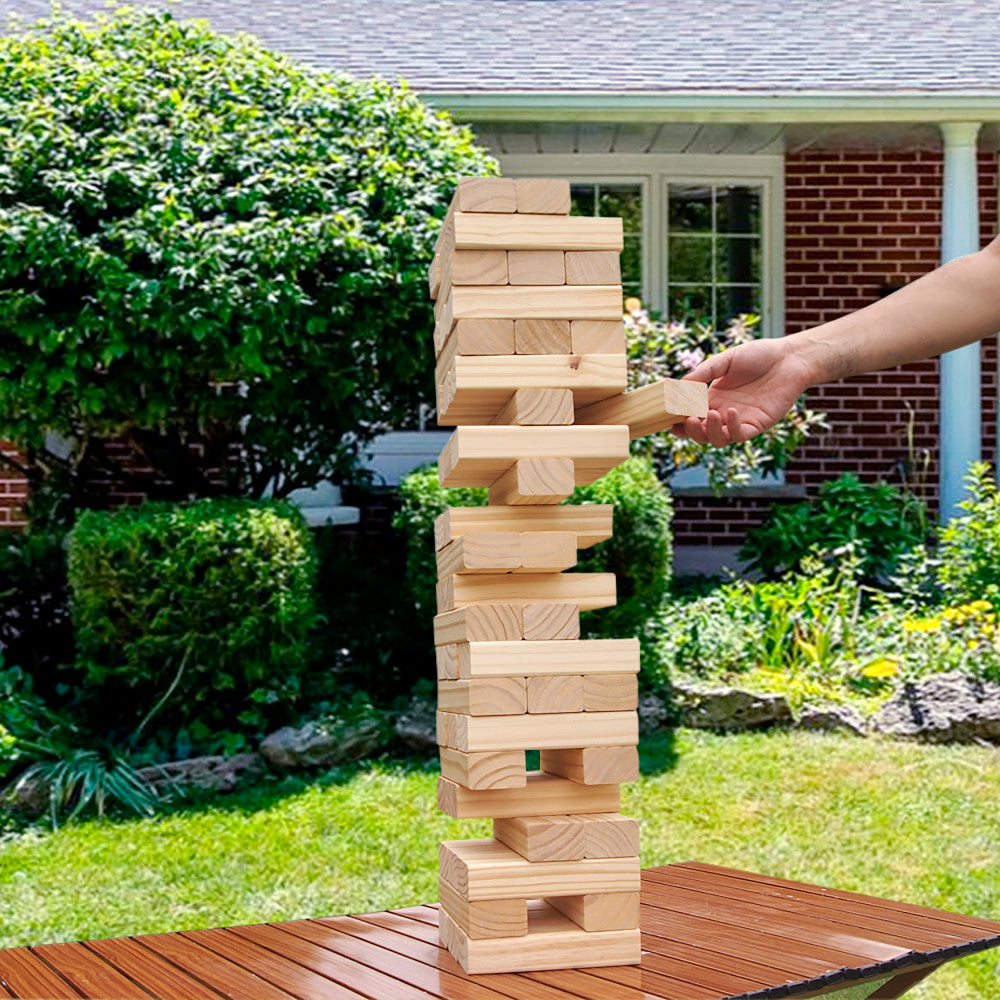 Trimate: Tumbling Tower Large 21.25" - Double-Sanded Smooth Natural Wood