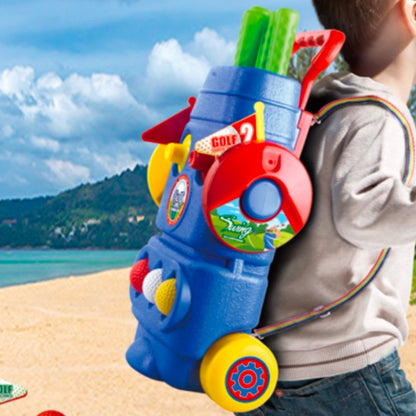 Trimate Toddler Golf Set with 2-in-1 Cornhole Board, Golf Club for Indoor and Outdoor Sports