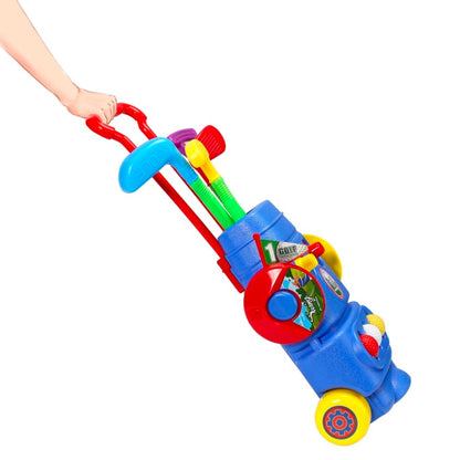 Trimate Toddler Golf Set with 2-in-1 Cornhole Board, Golf Club for Indoor and Outdoor Sports