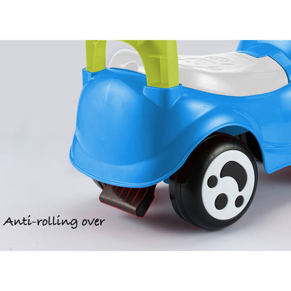 Timate: Push & Ride Racer - Blue & Monkey - Foot-To-Floor Car Ride-On