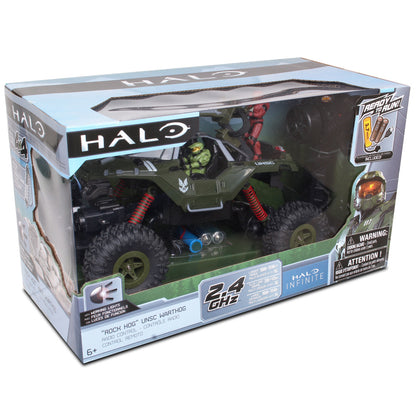 NKOK HALO Infinite RC: UNSC Warthog "Rock Hog" - Rock Climber, Master Chief & Spartan, 2.4 GHz Radio Control Vehicle