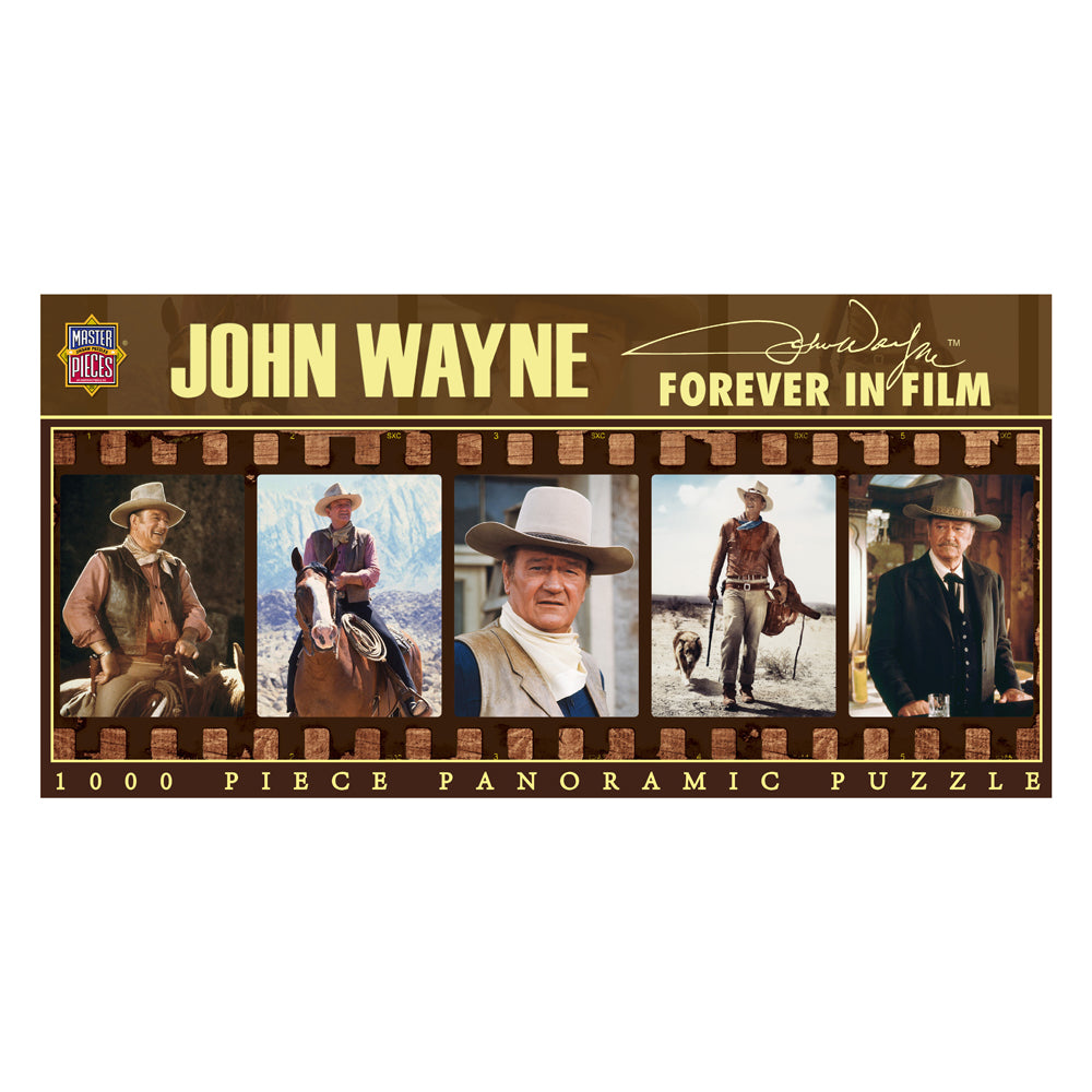 John Wayne Forever in Film 1000 Piece Panoramic Jigsaw Puzzle by Masterpieces