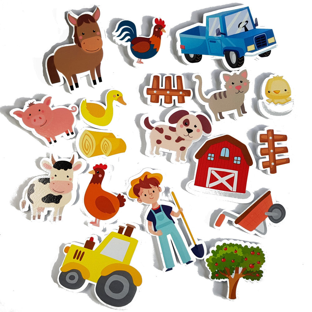 Buddy & Barney: Farm Bath Time Stickers - 19 Reusable Foam Stickers