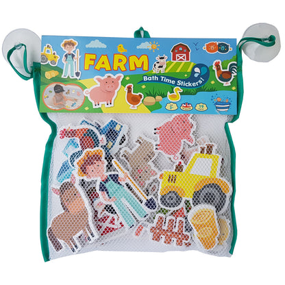 Buddy & Barney: Farm Bath Time Stickers - 19 Reusable Foam Stickers