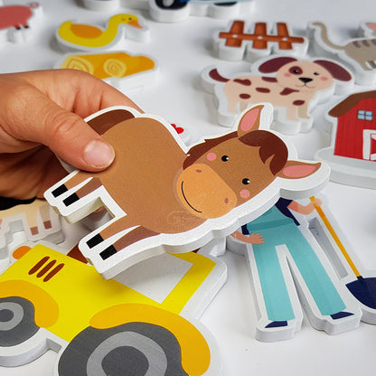 Buddy & Barney: Farm Bath Time Stickers - 19 Reusable Foam Stickers