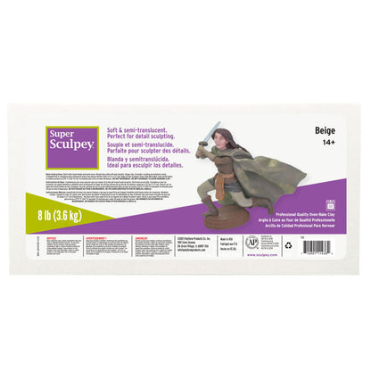 Super Sculpey: Polymer Clay: Beige - 8 lb Pack - Soft Oven Bake Clay
