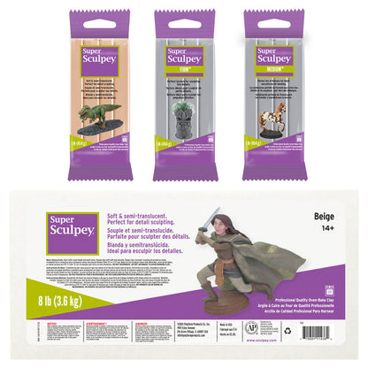 Super Sculpey: Polymer Clay: Beige - 8 lb Pack - Soft Oven Bake Clay