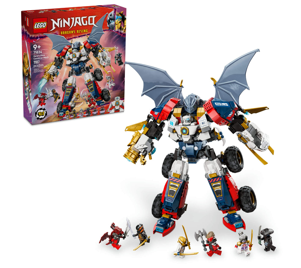 LEGO® NINJAGO® Zane’s Ultra Combiner Mech Toy 4-in-1 Building Set 71834
