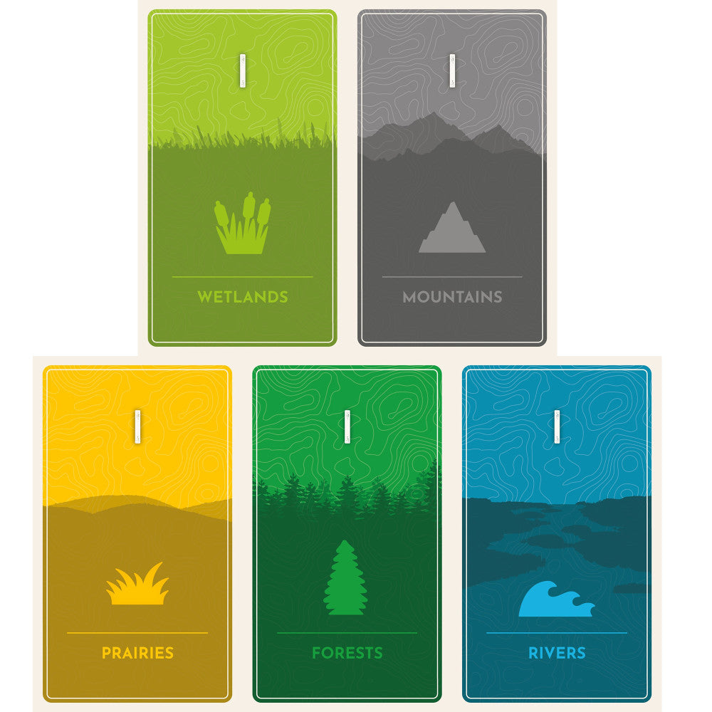AEG: Cascadia: Rolling Rivers - Puzzly Flip-Roll-Write Board Game, Ages 10+, 1-4 Players