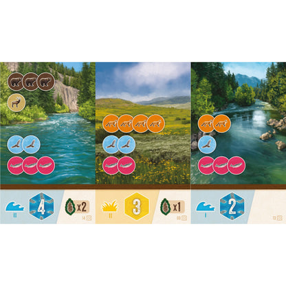 AEG: Cascadia: Rolling Rivers - Puzzly Flip-Roll-Write Board Game, Ages 10+, 1-4 Players