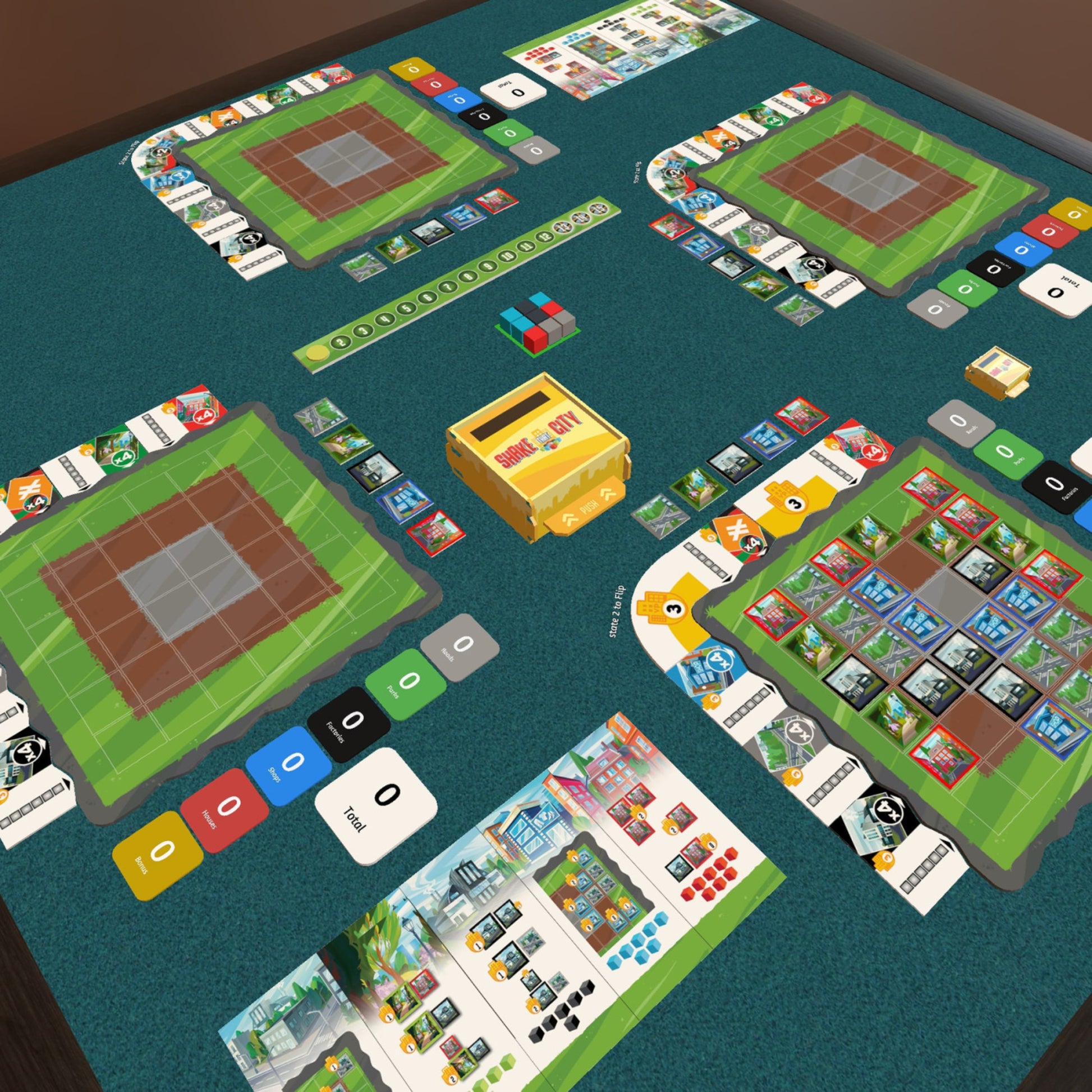 Shake That City Strategy Board Game - Urban Planning Dexterity Challenge