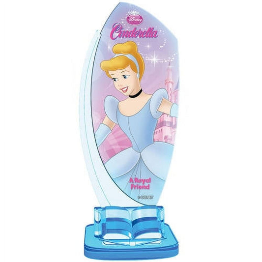 Disney Cinderella Storytime Theater Press & Play interactive story device with character illustration on tall oval screen and blue base with book-shaped opening