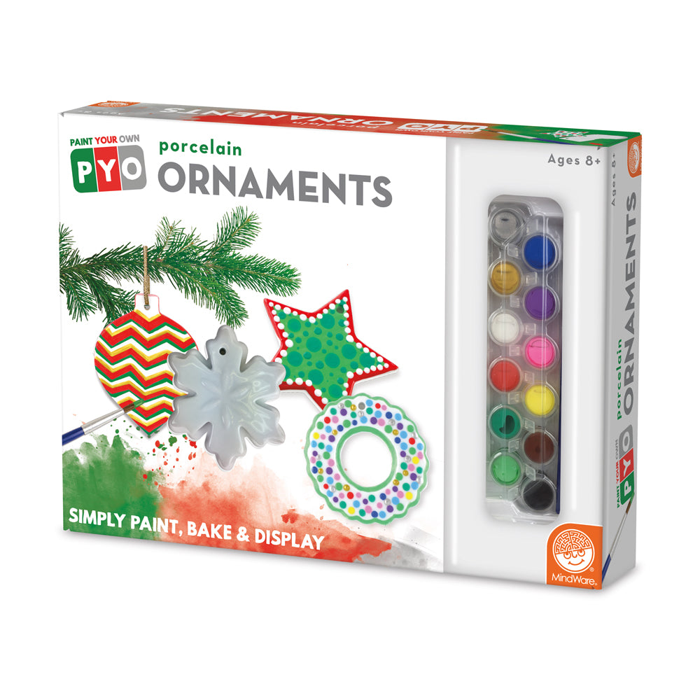 MindWare Paint Your Own Porcelain Christmas Ornaments Craft Kit