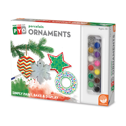 MindWare Paint Your Own Porcelain Christmas Ornaments Craft Kit