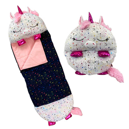 Happy Nappers: Pillow & Sleepy Sack Large - Shimmer Unicorn, Kids 7+