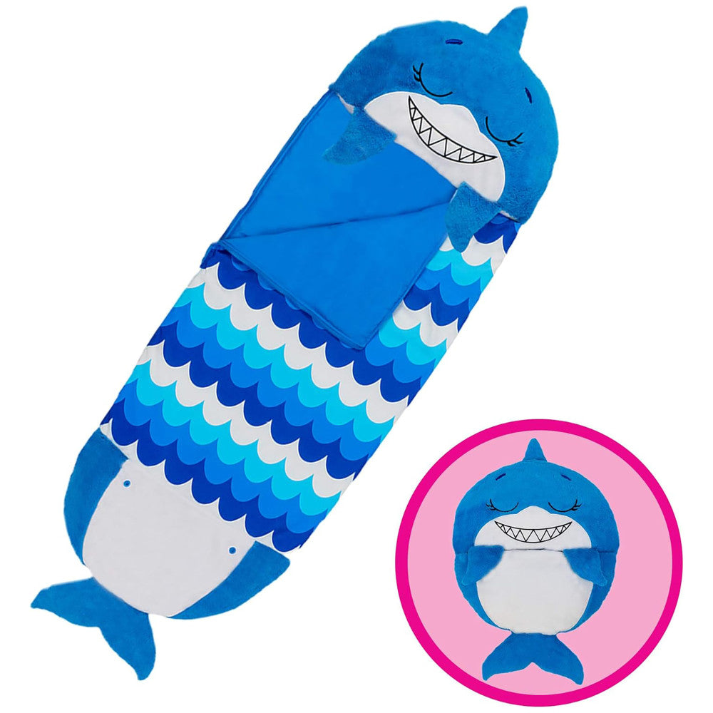 Happy Nappers: Pillow & Sleepy Sack: Large - Blue Shark, Kids 7+