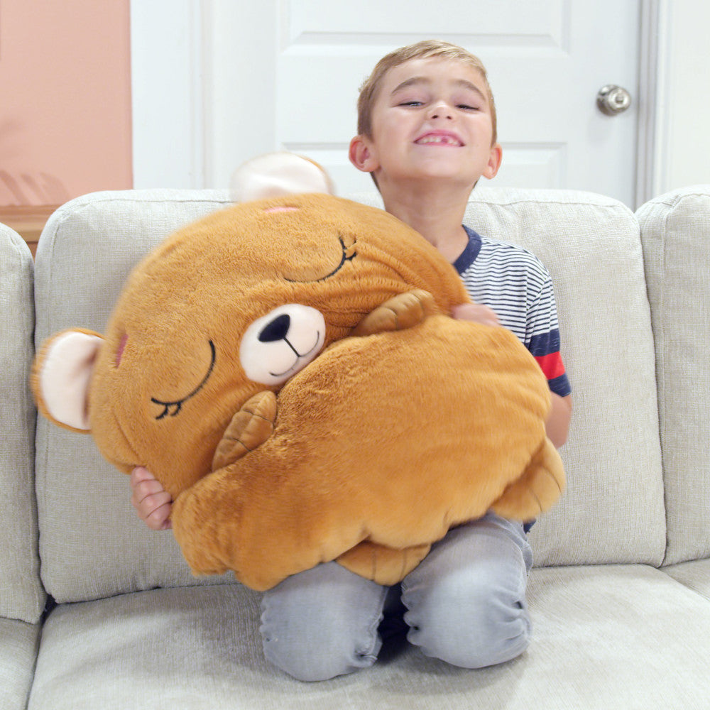 Happy Nappers: Pillow & Sleepy Sack: Large - Benny The Brown Bear, Kids 7+