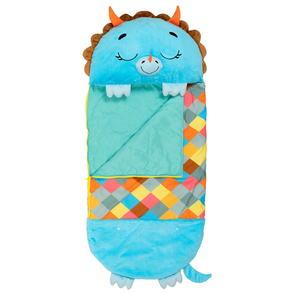 Happy Nappers: Pillow & Sleepy Sack: Large - Blue Triceratratops, Kids 7+