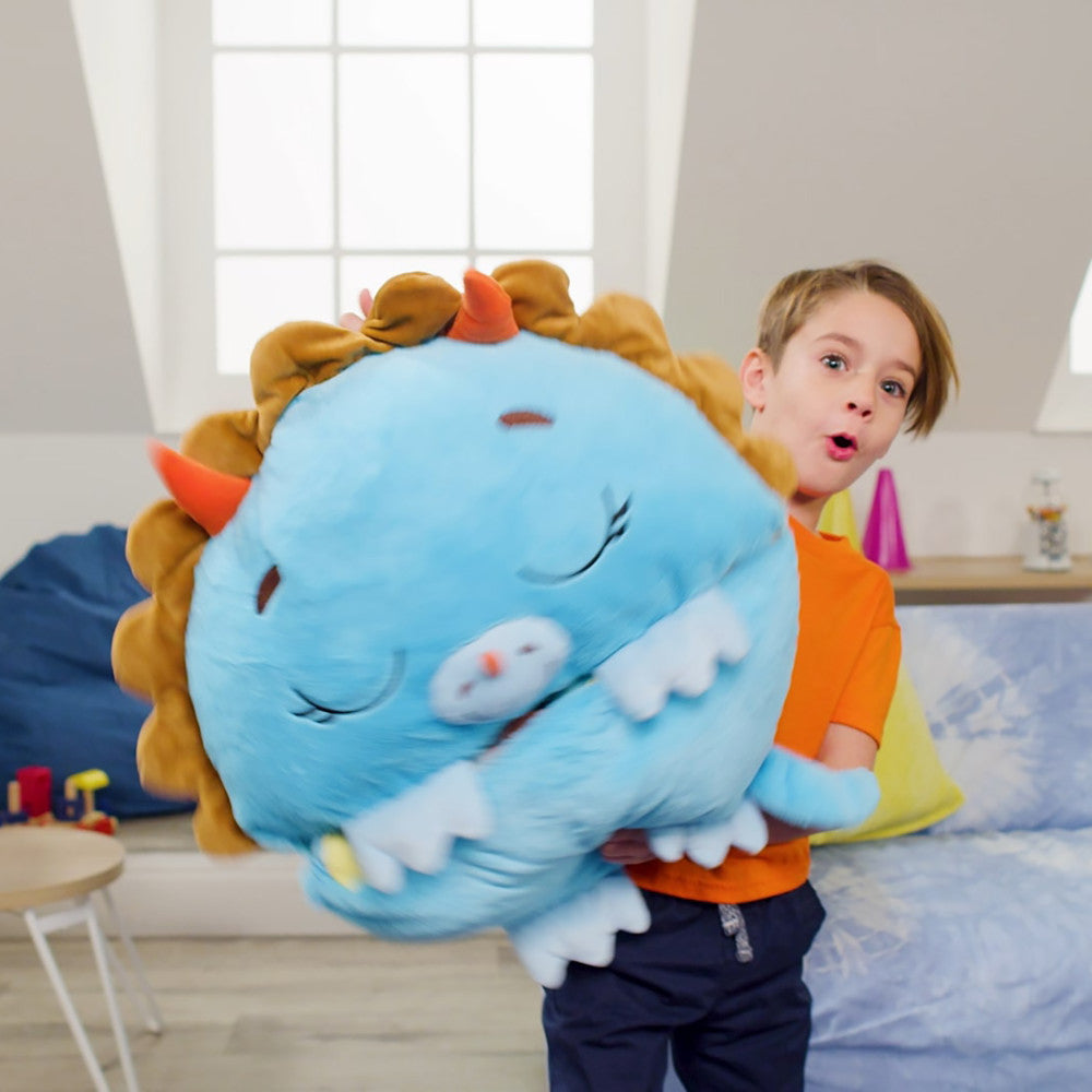 Happy Nappers: Pillow & Sleepy Sack: Large - Blue Triceratratops, Kids 7+