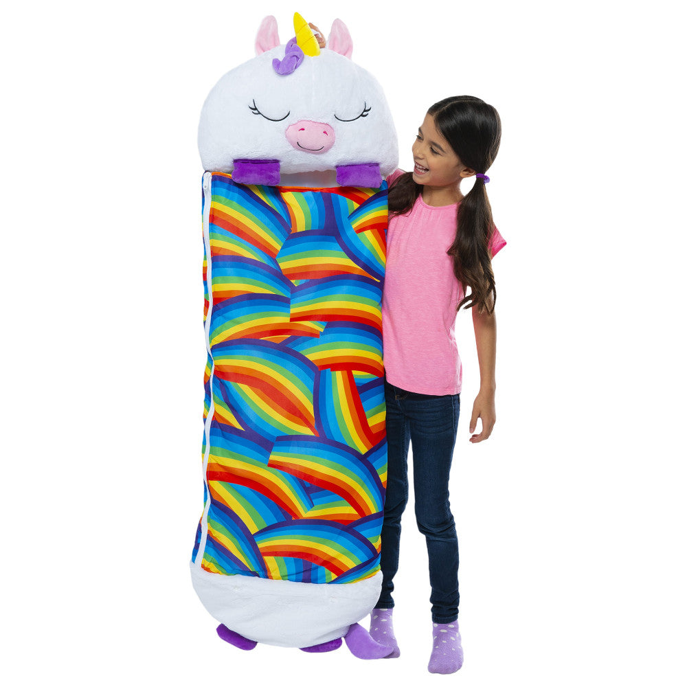 Happy Nappers: Pillow & Sleepy Sack: Medium - White Unicorn, Kids 3+