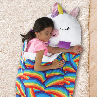 Happy Nappers: Pillow & Sleepy Sack: Medium - White Unicorn, Kids 3+