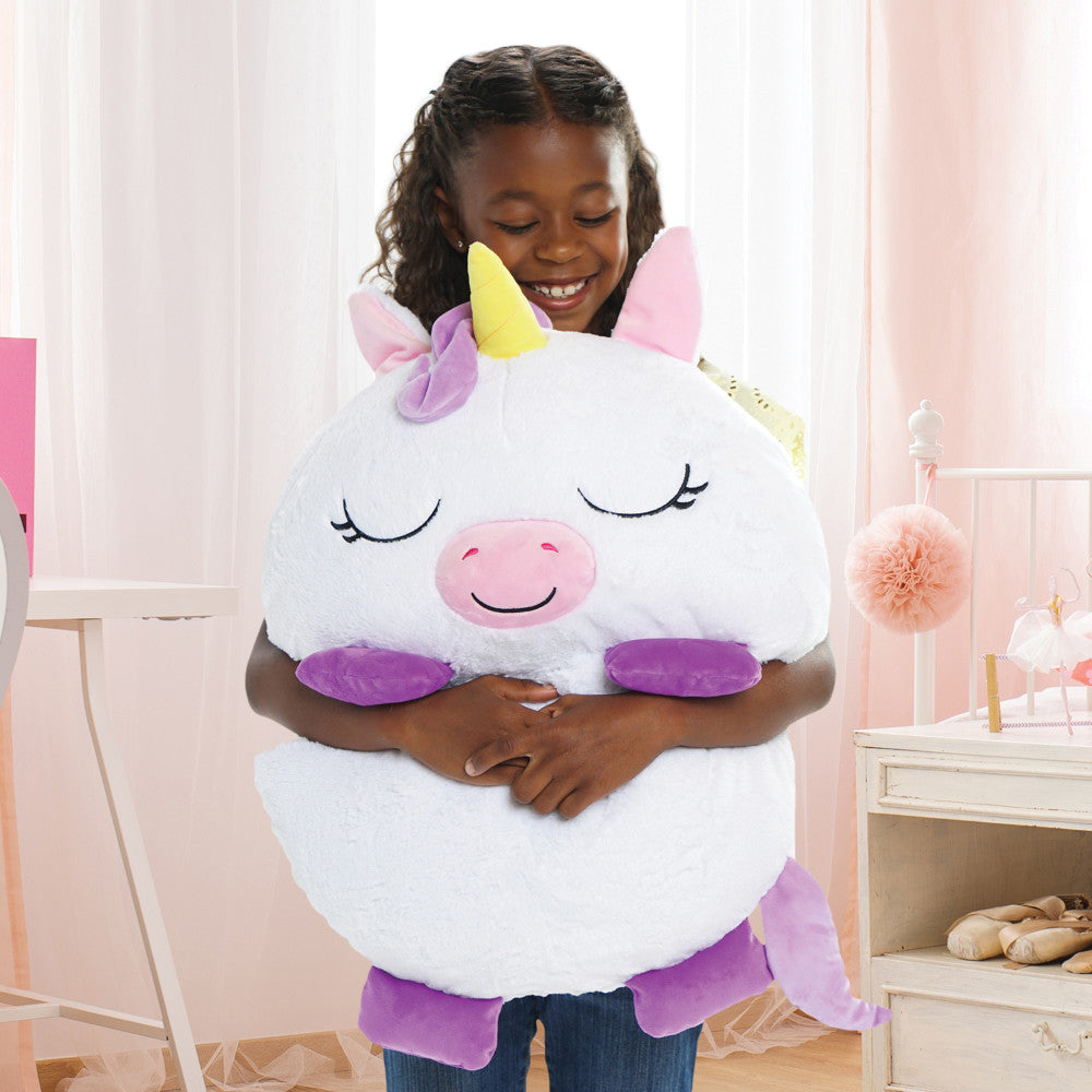 Happy Nappers: Pillow & Sleepy Sack: Medium - White Unicorn, Kids 3+