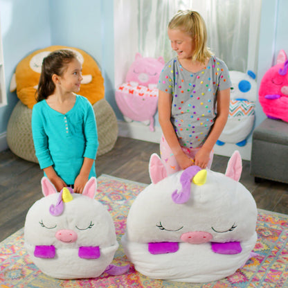 Happy Nappers: Pillow & Sleepy Sack: Medium - White Unicorn, Kids 3+