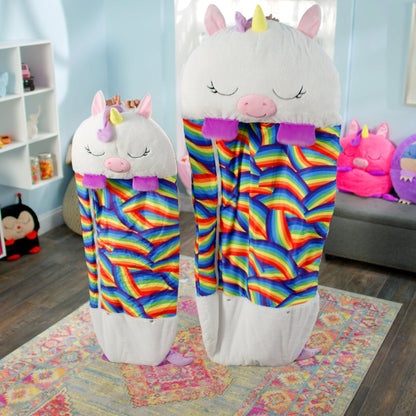 Happy Nappers: Pillow & Sleepy Sack: Medium - White Unicorn, Kids 3+