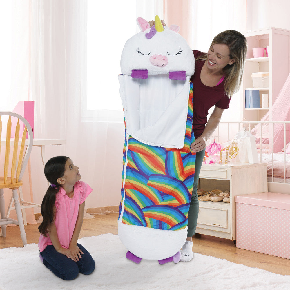 Happy Nappers: Pillow & Sleepy Sack: Medium - White Unicorn, Kids 3+