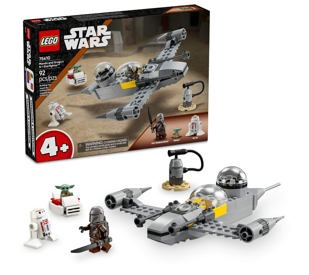 LEGO® Star Wars™ Mando and Grogu’s N-1 Starfighter™ Building Toy 75410